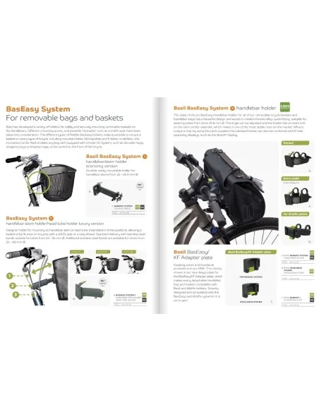 Stuurbochthouder Basil voor klickfix platen - zwart