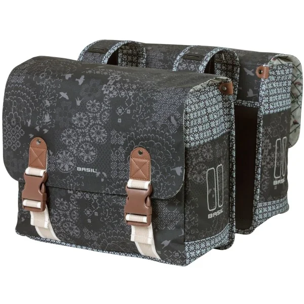 Dubbele fietstas Basil Bohème Carry All - 35 liter - zwart