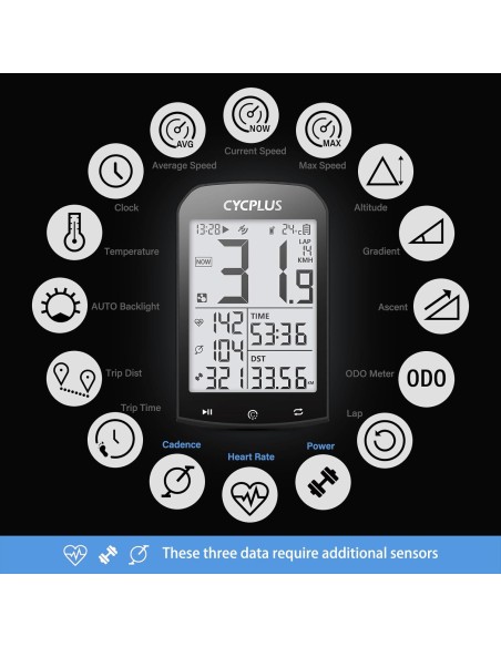 Fietscomputer Cycplus M1 GPS