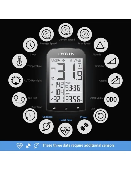 Fietscomputer Cycplus M1 GPS