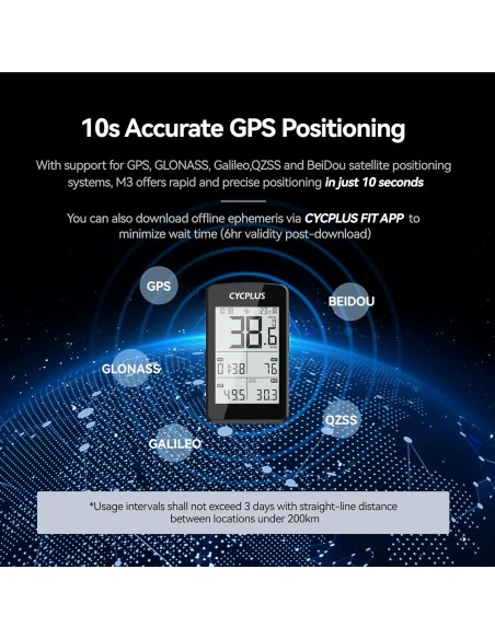 Fietscomputer Cycplus M3 GPS