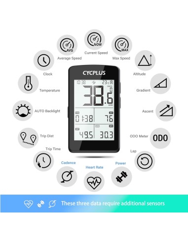 Fietscomputer Cycplus M3 GPS