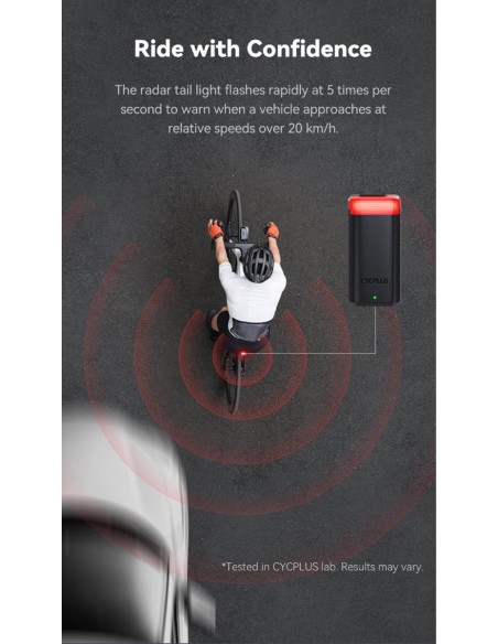 Achterlicht Cycplus L7 Radar