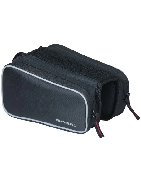 Frametas Basil Top Tube Sport Design Double 1,5 liter 20 x 13 x 17 cm - zwart