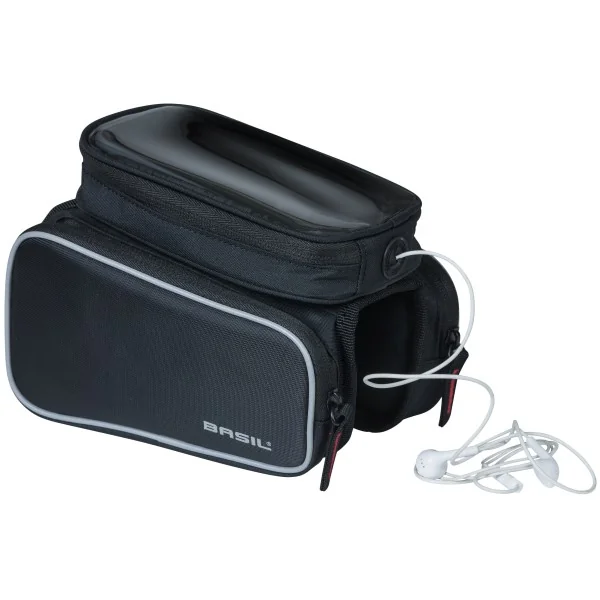 Frametas Basil Top Tube Sport Design Double 1,5 liter 20 x 13 x 17 cm - zwart