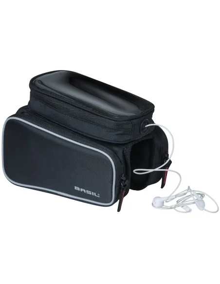 Frametas Basil Top Tube Sport Design Double 1,5 liter 20 x 13 x 17 cm - zwart