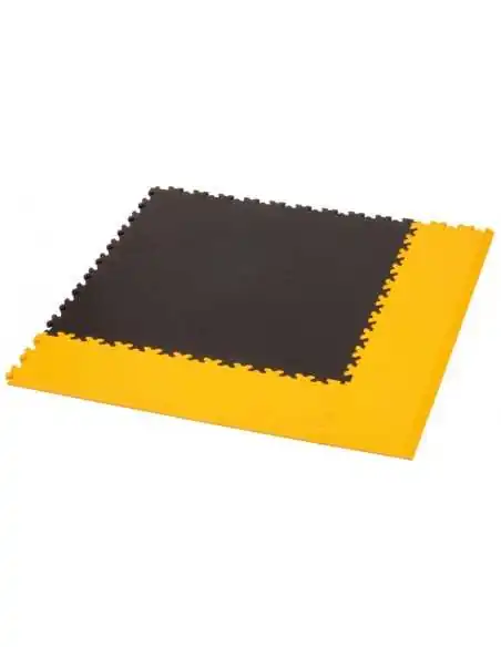 Vloertegel Cyclus 50x50x0.7 cm PVC koppelbaar - zwart