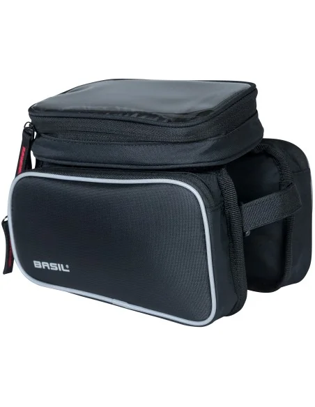 Frametas Basil Top Tube Sport Design Double 1,5 liter 20 x 13 x 17 cm - zwart