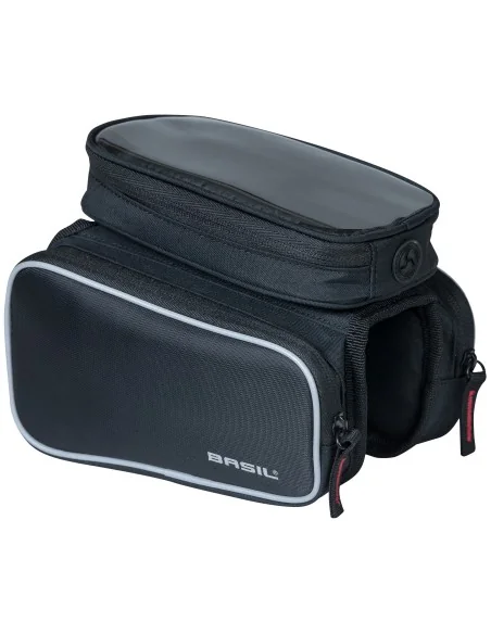 Frametas Basil Top Tube Sport Design Double 1,5 liter 20 x 13 x 17 cm - zwart