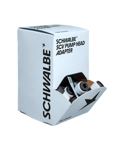 Toonbankdisplay Schwalbe Clik Valve (SCV) pomp adapter (25 stuks)