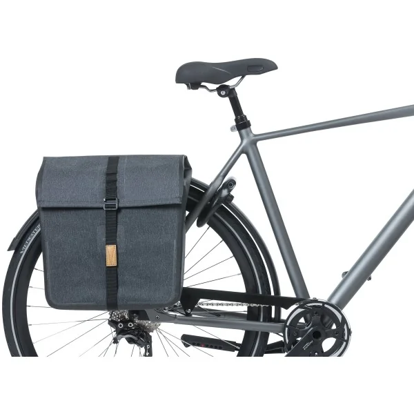 Dubbele fietstas Basil Urban Dry 50 liter 36 x 17 x 42 cm - charcoal melee