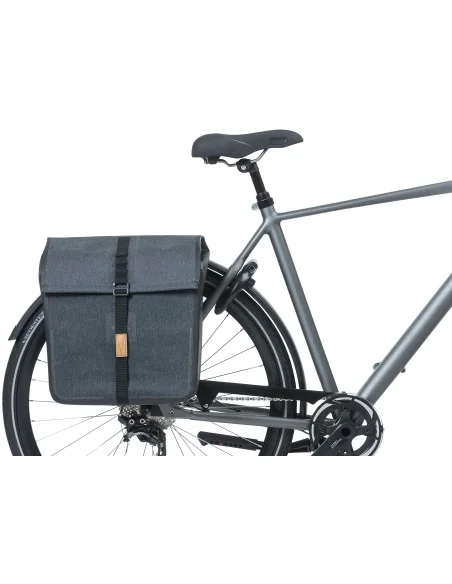 Dubbele fietstas Basil Urban Dry 50 liter 36 x 17 x 42 cm - charcoal melee