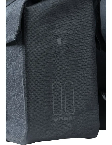 Dubbele fietstas Basil Urban Dry 50 liter 36 x 17 x 42 cm - charcoal melee