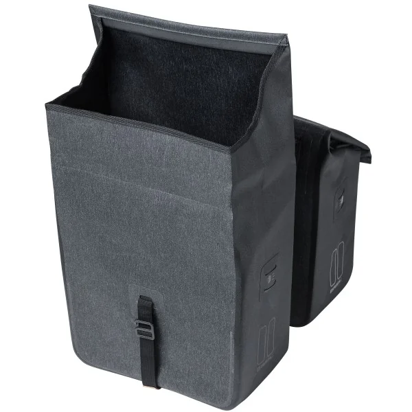 Dubbele fietstas Basil Urban Dry 50 liter 36 x 17 x 42 cm - charcoal melee