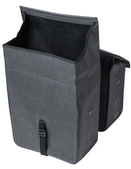 Dubbele fietstas Basil Urban Dry 50 liter 36 x 17 x 42 cm - charcoal melee