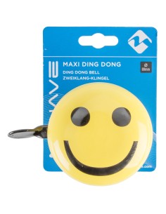 Fietsbel Ding-Dong M-Wave ø80mm - smiley yellow 2