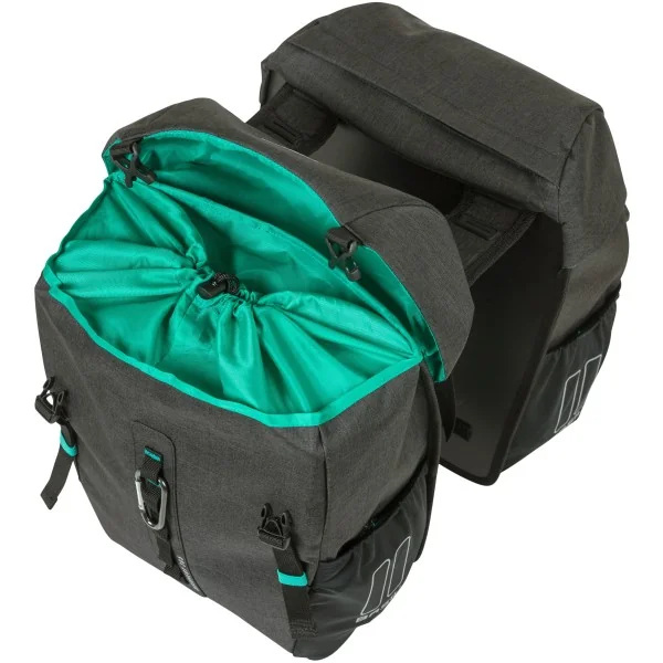 Dubbele fietstas Basil Discovery 365D 18 liter 30 x 15 x 31 cm - black melee