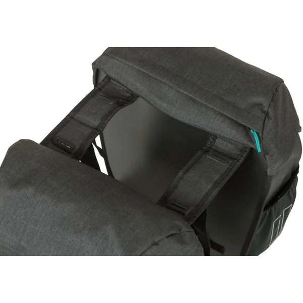 Dubbele fietstas Basil Discovery 365D 18 liter 30 x 15 x 31 cm - black melee