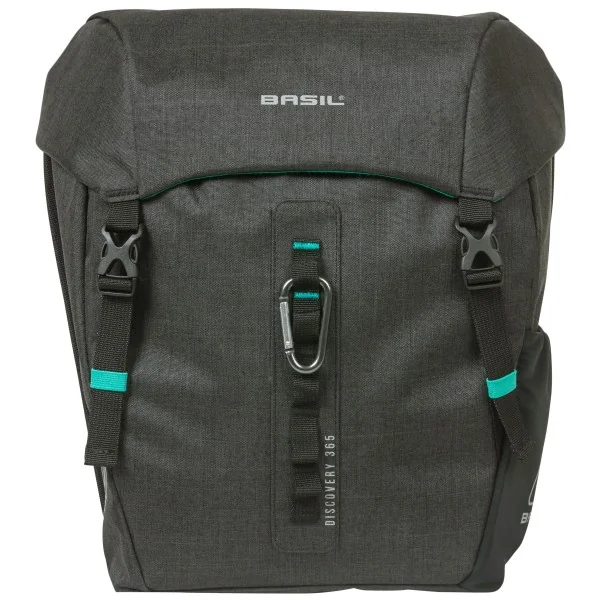 Dubbele fietstas Basil Discovery 365D 18 liter 30 x 15 x 31 cm - black melee