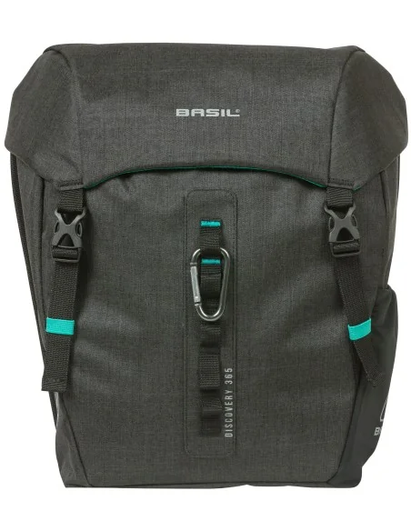 Dubbele fietstas Basil Discovery 365D 18 liter 30 x 15 x 31 cm - black melee