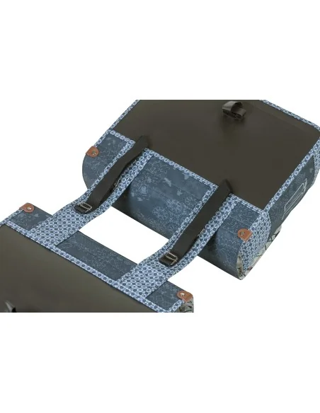 Dubbele fietstas Basil Boheme Carry All 35 liter 37 x 15 x 37 cm - blauw