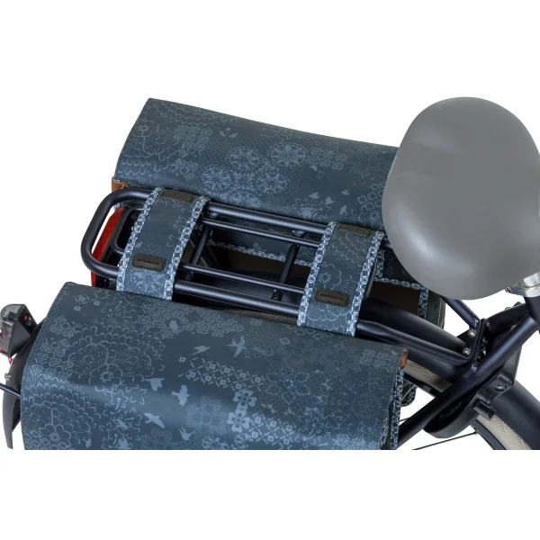 Dubbele fietstas Basil Boheme Carry All 35 liter 37 x 15 x 37 cm - blauw