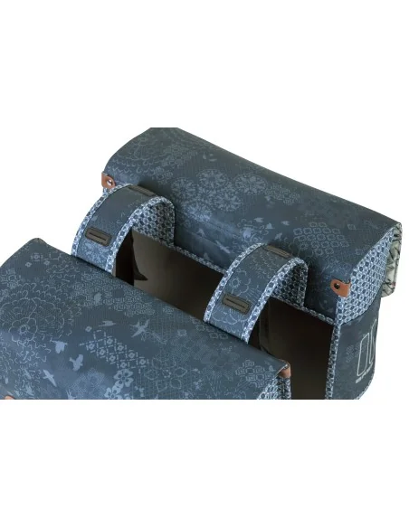 Dubbele fietstas Basil Boheme Carry All 35 liter 37 x 15 x 37 cm - blauw