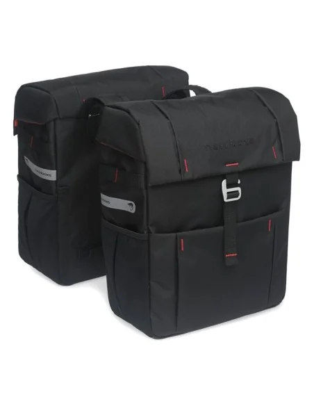 Dubbele fietstas New Looxs Vigo Double 37 liter 31 x 40 x 15 cm (2x) - zwart