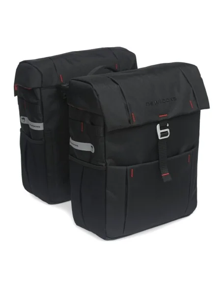 Dubbele fietstas New Looxs Vigo Double Racktime 37 liter 31 x 40 x 15 cm (2x) - zwart