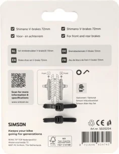 Simson Remschoenen V-brake 72mm 2