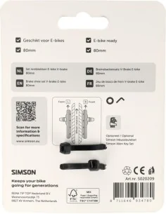 Simson Remblokken e-bike V-Brake 80mm 2