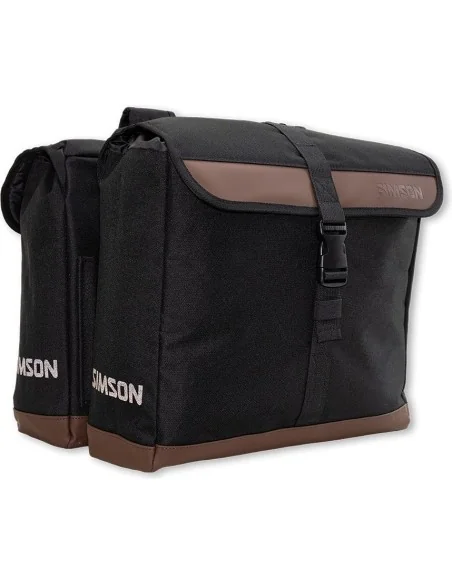 Winkeldisplay gevuld met Simson Urban fietstassen (16 + 2 gratis)