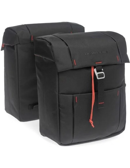 Dubbele fietstas New Looxs Vigo Double Atran 37 liter 31 x 40 x 15 cm (2x) - zwart