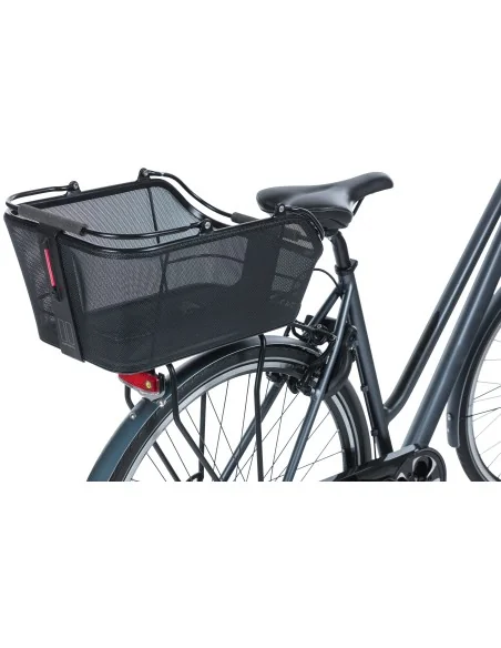 Fietsmand Basil Cento Tech Fiber Nordlicht (met MIK-adapterplaat) - solid zwart