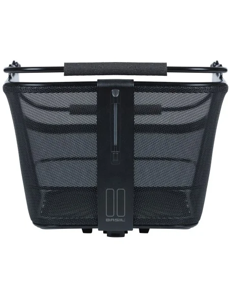 Fietsmand Basil Cento Tech Fiber Nordlicht (met MIK-adapterplaat) - solid zwart