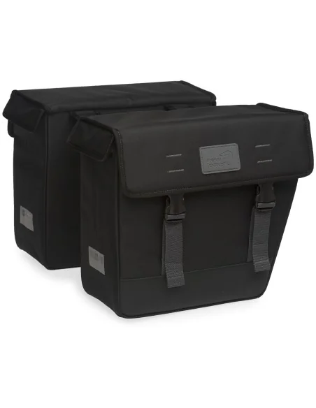 Dubbele fietstas New Looxs Origin Double Hybride 33 liter 35cm x 15cm x 33cm (2x) - zwart