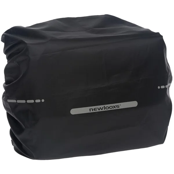 Regenhoes New Looxs voor enkele fietstassen 48cm x 55cm met reflectie - zwart