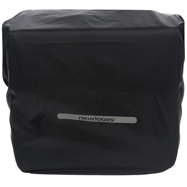 Regenhoes New Looxs voor dubbele tassen 40cm x 97cm met reflectie - zwart