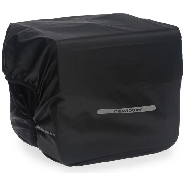Regenhoes New Looxs voor dubbele tassen 40cm x 97cm met reflectie - zwart