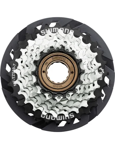 Freewheel 7 speed Shimano MF-TZ510 14-28T - met spaakbeschermingsschijf