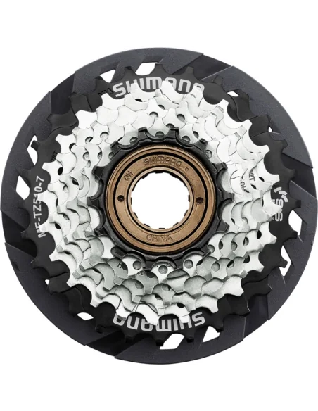 Freewheel 7 speed Shimano MF-TZ510 14-28T - met spaakbeschermingsschijf