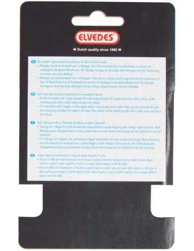 Rem binnenkabel Elvedes 3000 mm 1×19 draads RVS ø1,5mm met T-nippel ø7 × 6mm