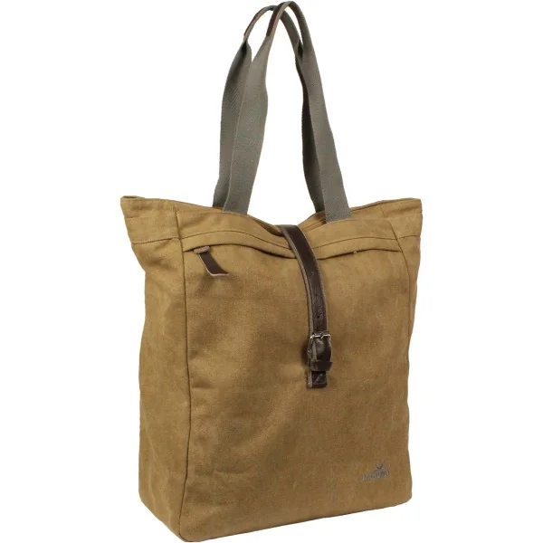 Fietstas Greenlands Canvas Shopper 20 liter 42 x 34 x 14 cm - camel bruin