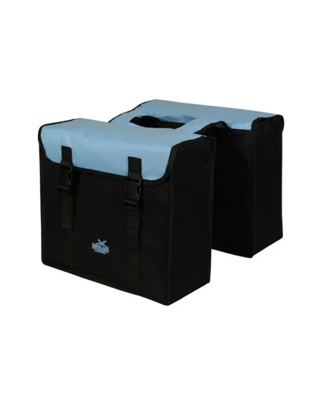 Dubbele fietstas Greenlands 34 liter 37 x 33 x 14cm (2x) - zwart / lichtblauw