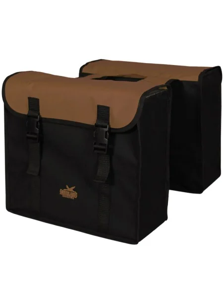 Dubbele fietstas Greenlands 34 liter 37 x 33 x 14cm (2x) - zwart / bruin