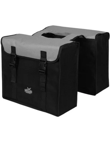 Dubbele fietstas Greenlands 34 liter 37 x 33 x 14 cm (2x) - zwart / zilver