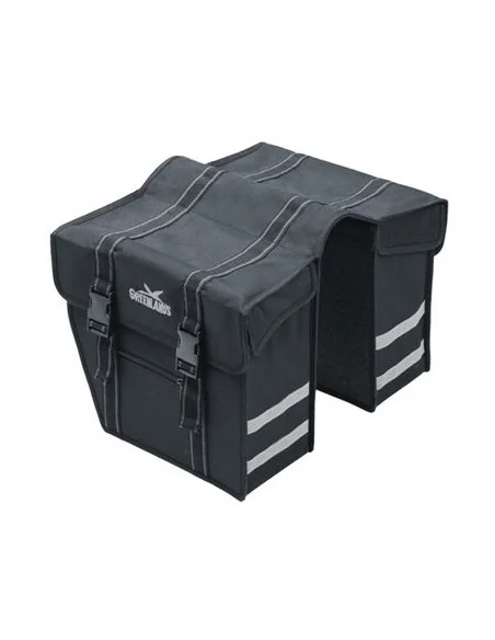 Dubbele fietstas Greenlands Black Line Double 40 liter 36 x 32 x 18 cm (2x) - zwart