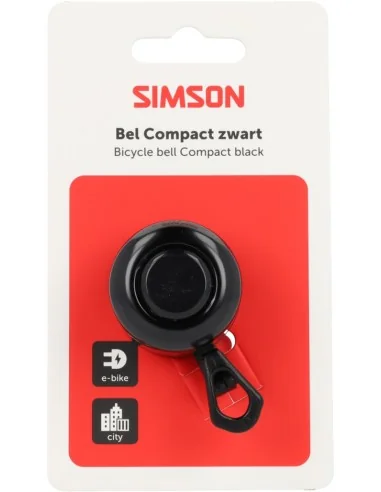 Fietsbel Simson Compact - zwart