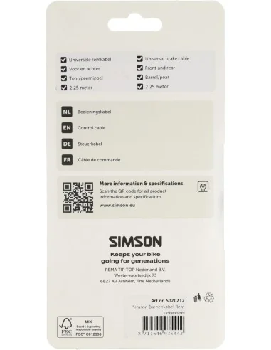 Binnenkabel Simson rem universeel