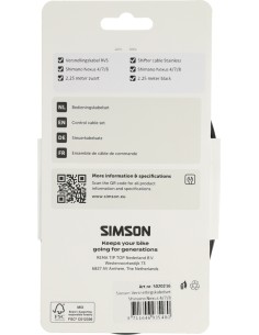 Versnellingskabelset Simson nexus 4/7/8 RVS - zwart 2